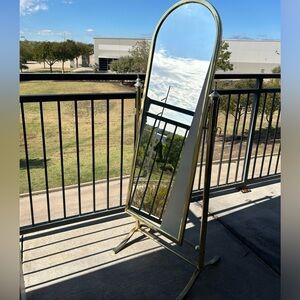 Gold Antic Styled Standing Mirror